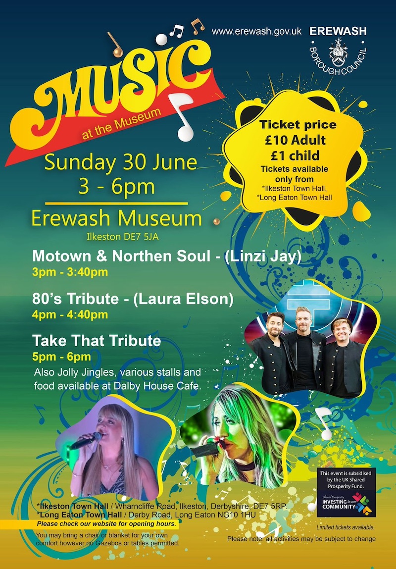 Music at the Museum - Cancelled - Derby Days Out