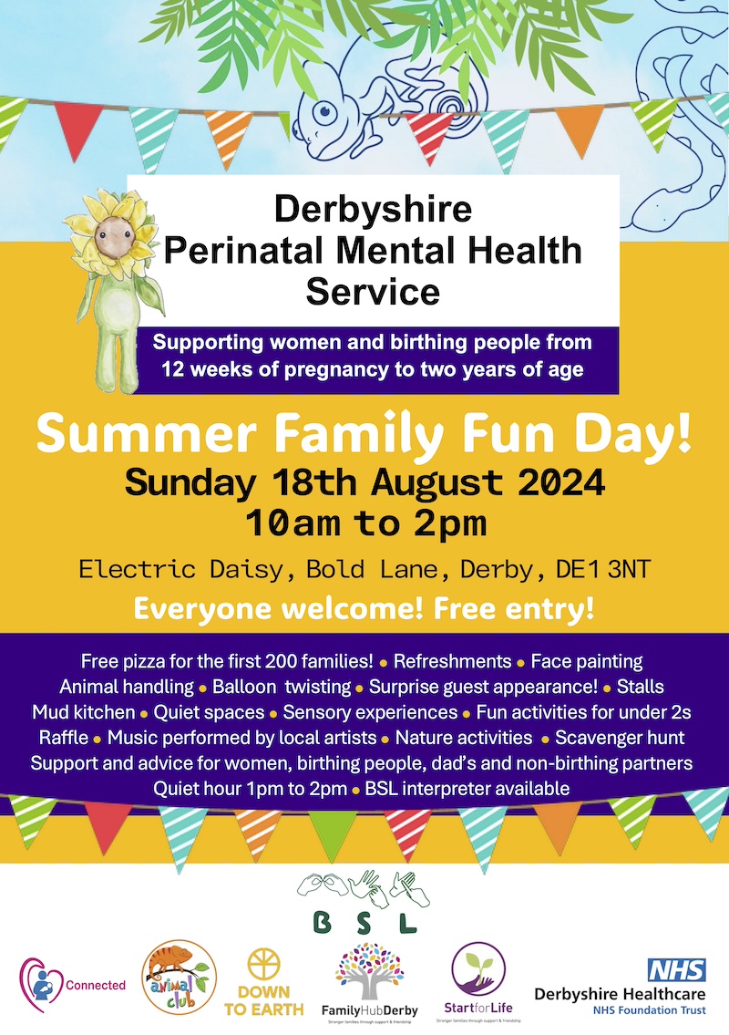 Derbyshire Perinatal Mental Health, Summer Family Open Day - Derby Days Out