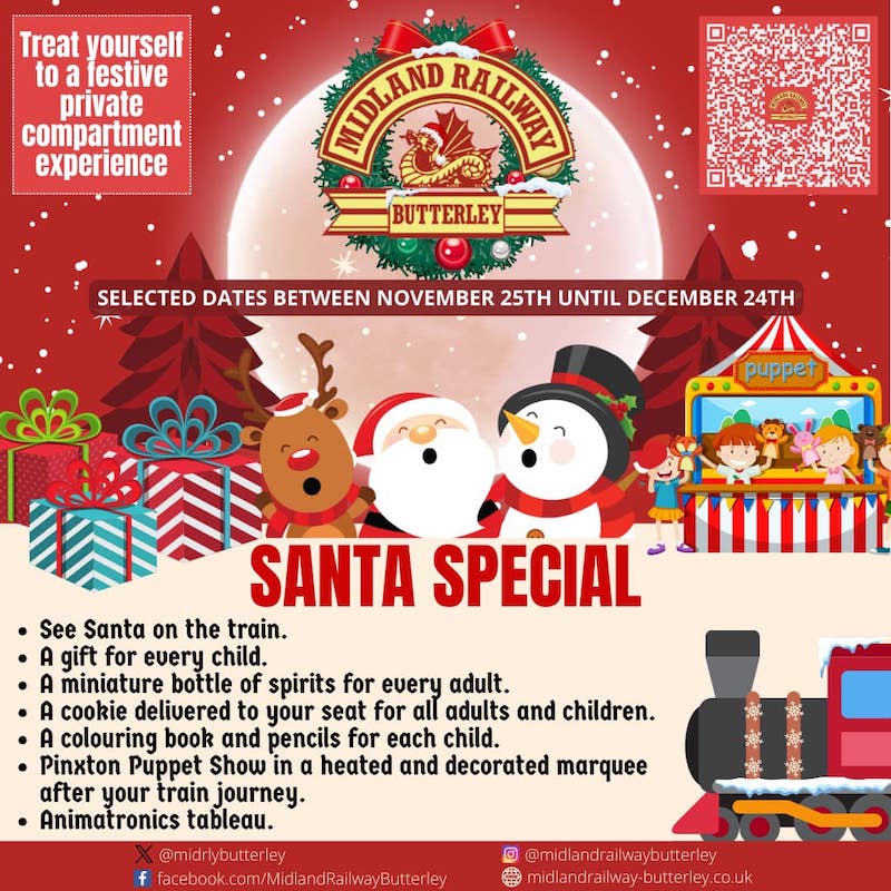 Santa Specials At The Midland Railway - Butterley - Derby Days Out